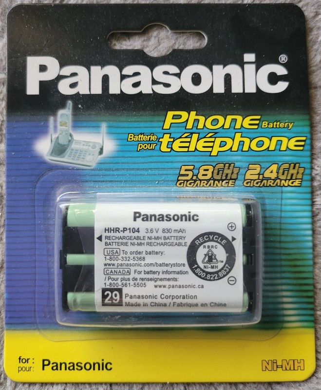 Panasonic Cordless Telephone Battery Replacement Type 29 (HHR-P104A) New