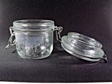 Le Parfait "Super" Jar - France - 3.25 x 3.25" - Wide Mouth - Hinged Lid - Glass