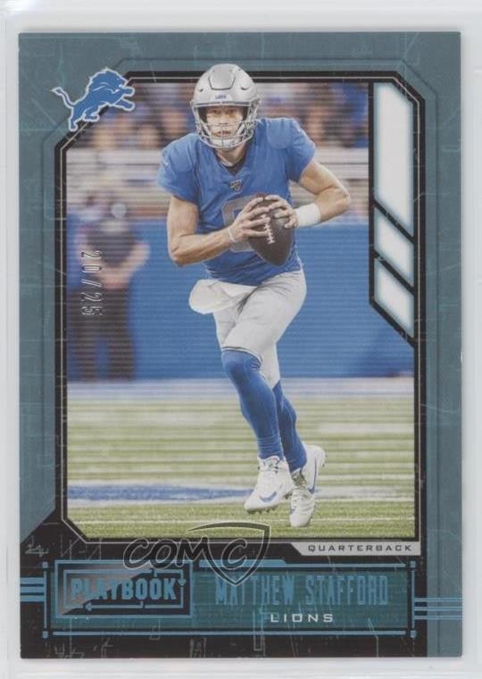 2020 Panini Playbook Platinum 20/25 Matthew Stafford #66 uk2