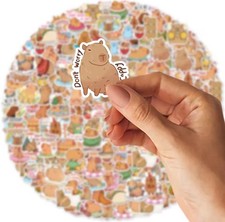 50pcs Cute Capybara Cartoon Stickers Fun, Waterproof Pvc Decals for Decorating