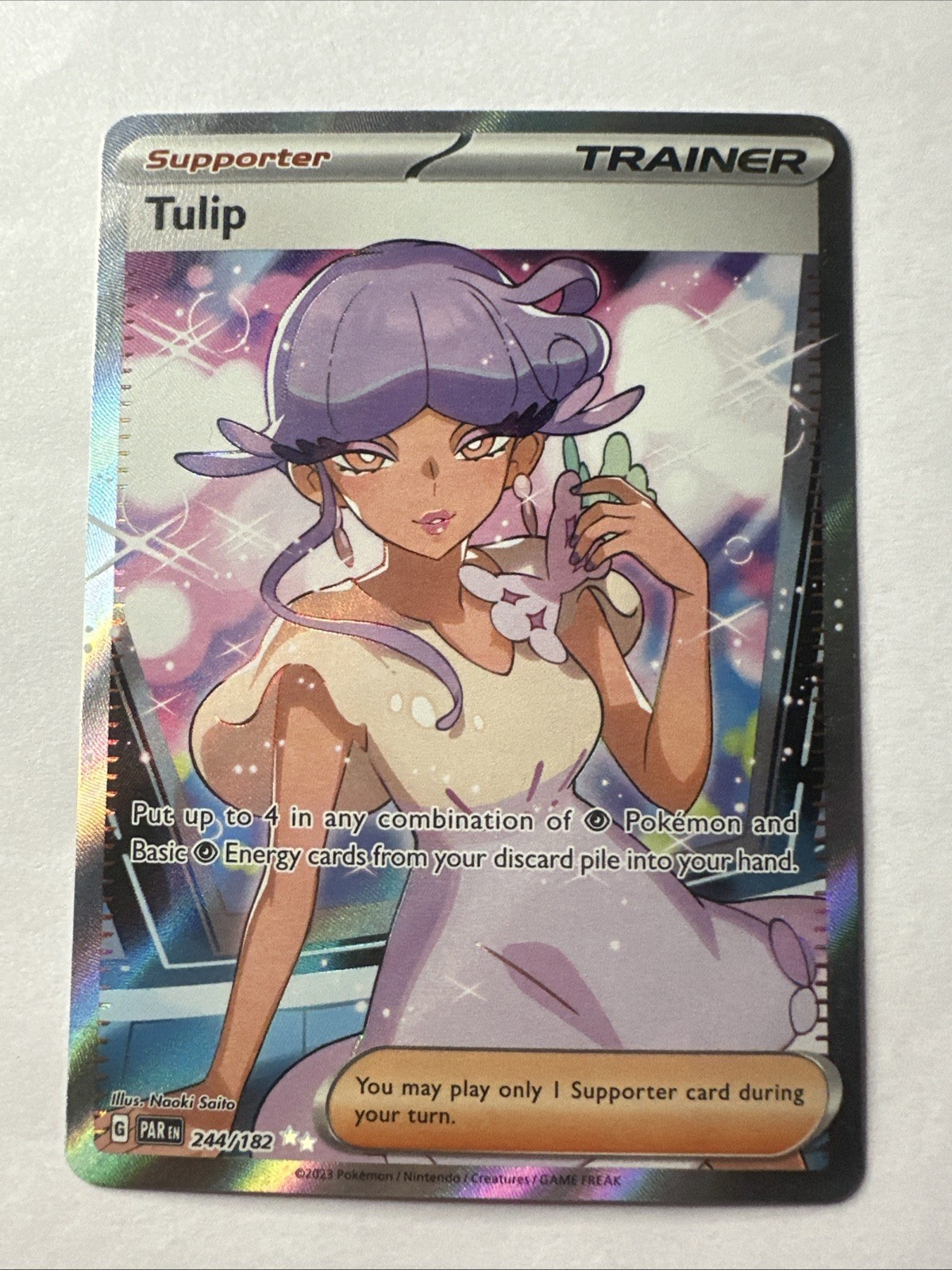 Pokémon | Tulip 244/182 SV04: Paradox Rift Holo NM
