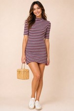 Reformation Mod Striped Dress Small Preppy Transitional Fall Staple