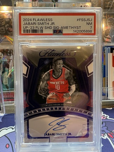 2024 Flawless Shade Signatures Jabari Smith Jr Auto 1/3 PSA 7