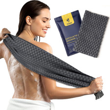 Exfoliating Washcloth, Back Scrubber for Shower, Loofah Body Scrubber Towel