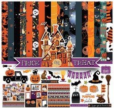 Inkdotpot Halloween Theme Collection Double-Sided Scrapbook Paper Kit Cardsto...
