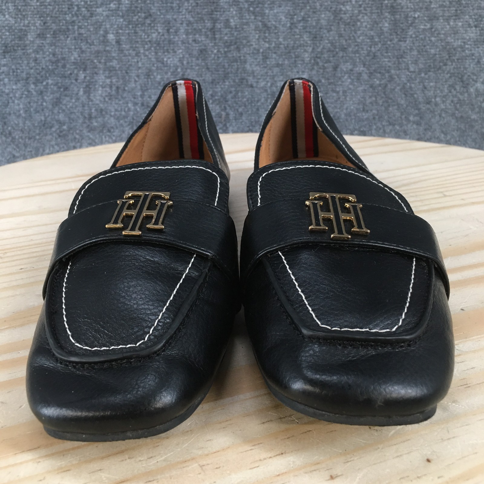 Tommy Hilfiger Trudiy Loafer Shoes Womens 8.5 M Casual Low Faux Leather Black thumbnail 4