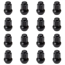 (16 Pack) Tusk Tapered Lug Nut 3/8" with 14mm Head Black For Polaris ATP 500