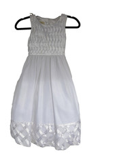 American Princess White Dress   Wedding, Easter, Party, Flower Girl Size 7