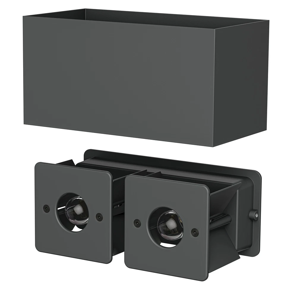 Wandleuchte CUBEL für außen, IP65, Up-/Downlight, anthrazit matt, eckig, 2x G9 - Bild 4 von 4