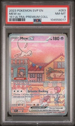 2023 POKEMON SVP EN-SV BLACK STAR PROMO 151 ULTRA-PREM COLL #053 MEW EX PSA 8