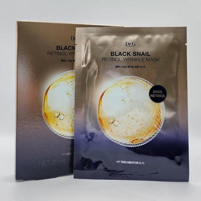 Dr.G Black Snail Retinol Wrinkle Mask 28ml x 5ea Anti-Aging Hydrating K-Beauty