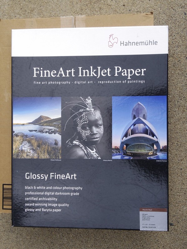 Hahnemuhle FineArt Pearl Glossy Inkjet Paper  17x22"  285gsm 17 Sheets