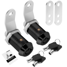 2 Pack Cabinet Lock with Keys 1" RV Storage Locks Keyed Alike RV Locks for St...