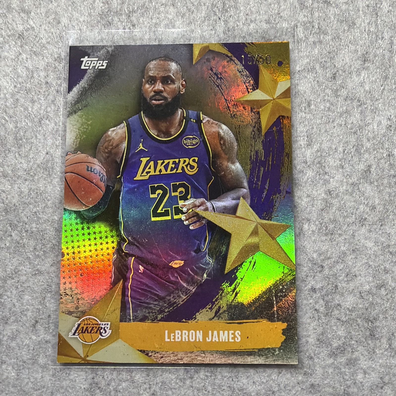 Lebron James 2025 Topps Stars Of The NBA Gold /50