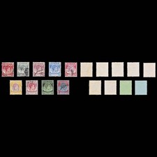 9140: Straits Settlements SG278-298 Set of 18 (Die 1 & II) 1938 Sc#238-245A Mi21