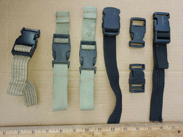 21UU38 ASSORTED NYLON STRAP DISCONNECTS HALF DOZEN 1" WIDE GOOD CONDITION 21UU38 ASSORTED NYLON STRAP DISCONNECTS HALF DOZEN 1" WIDE GOOD CONDITION