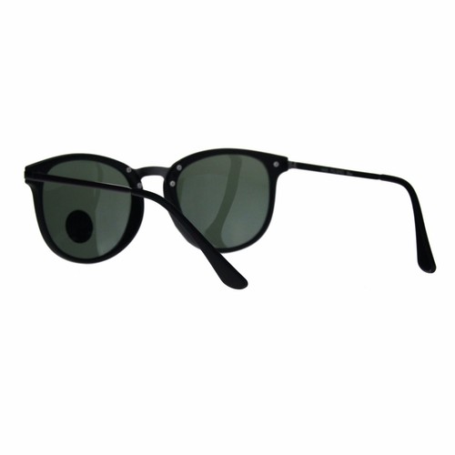 SA106 Mens Tempered Glass Lens Retro Horn Rim Designer Fashion Sunglasses - Picture 24 of 33