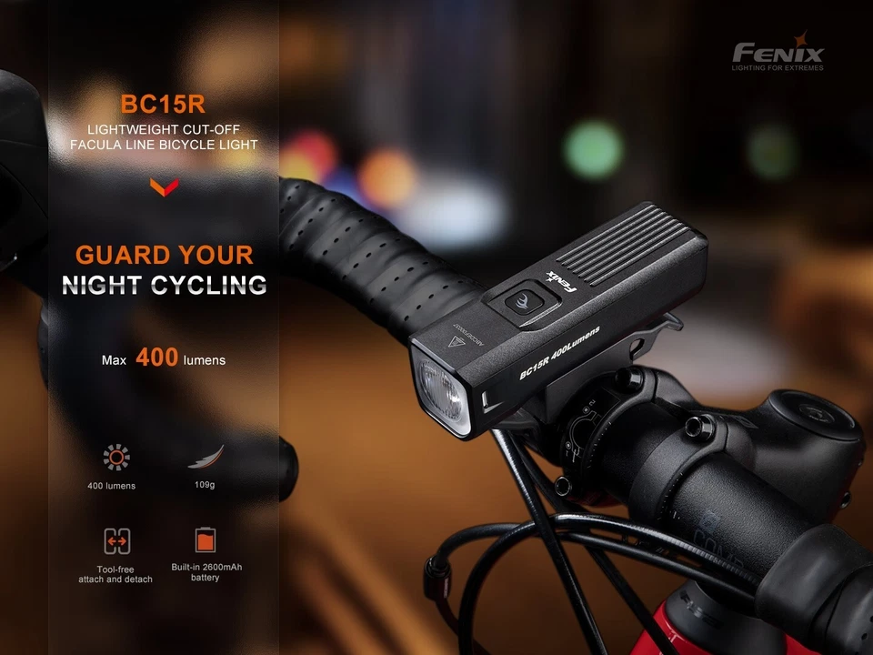 Fenix BC15R USB-C Charging 400 Lumens LED Bicycle Bike Light - Image 2 of 4