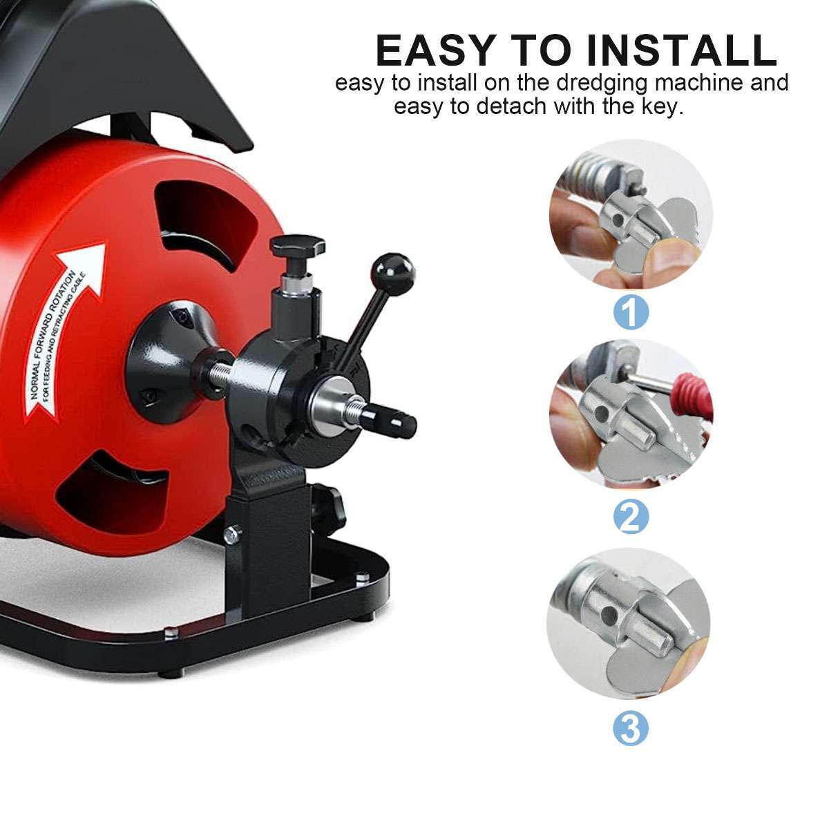 Pro-Graad 1" Flow Fixer Drain Cleaner Plumbing Snake Cutter Head For 1 - View #3