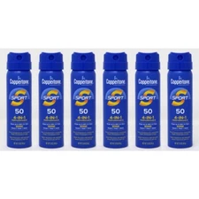 Coppertone Sport SPF 50 CS Travel Spray, 1.6 Ounce (Pack of 6)