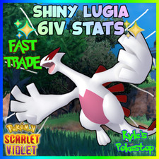   6IV SHINY LUGIA   POKEMON SCARLET  VIOLET EV'D    FAST TRADE   SV