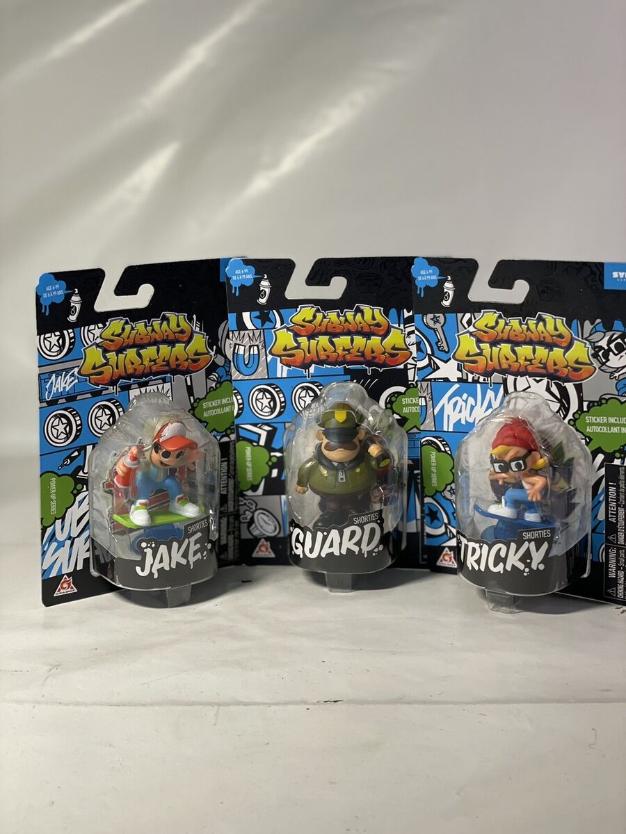 LOT OF 2 Subway Surfers Tricky / Jake Figures with Stickers