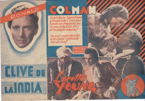 RONALD COLMAN - LORETTA YOUNG "CLIVE OF INDIA" 1935 MOVIE HERALD - Bild 2 von 2