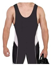 Matman Bruiser Ventilated Wrestling Singlet - Black