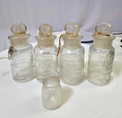 4 Blown Dental Bottle De Trey s Synthetic Porcelain Caulk Milford 1 Glass Top