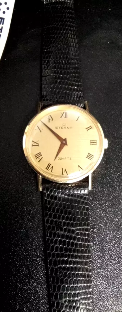 Eterna quartz watch gold sale
