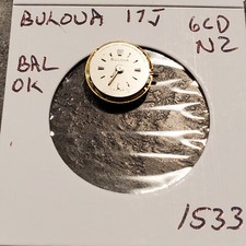LADIES  BULOVA  17J  6CD N2   WRIST WATCH MOVEMENT   1533