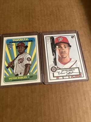 VICTOR ROBLES RC 2018 Gallery Heritage #H8 & Rookie Performers #RP-VR Cards (c7)