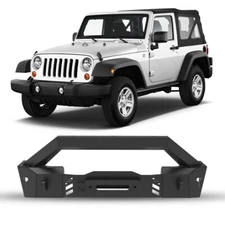 Hawkley Front Bumper with Built-in LED Lights For Jeep Wrangler 2007-2018 JK