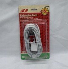 ACE 25' ft Telephone Line Cord Phone Cable Extension Wire 4517 4 Conductor New