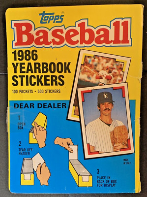 1986 Topps Baseball Stickers Pick Your Sticker