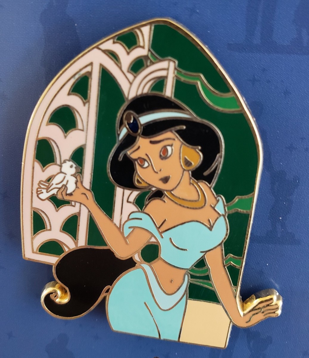 D23 art of jasmine pins ピンバッジ　LE1000 DISNEY PRINCESS JASMINE From ALADDIN DISNEY STORE 110TH