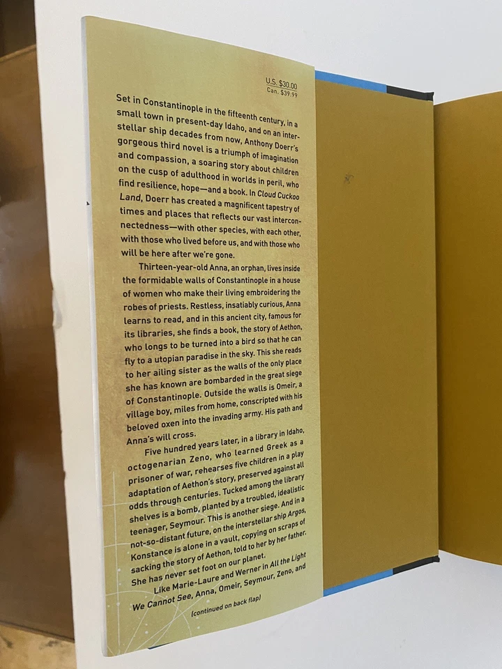 CLOUD CUCKOO LAND *Anthony Doerr Signed* 1st Ed./1st Print Scribner Sept. 2021 Foto 2 de 4