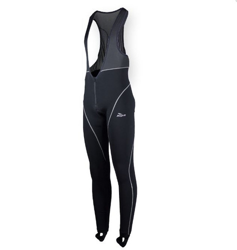 Thermal Bib Tights,Long Pants, Padded, Black, Dry Wicking, Fleece Liner - 第 1/5 張圖片