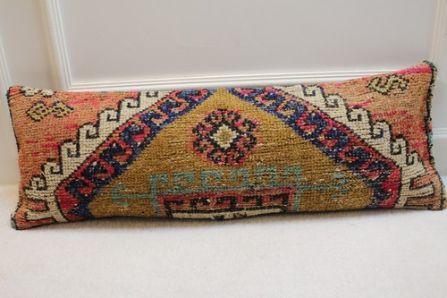 Red and Brown Colors vintage Pillow Case, 12x36 inc Long Lumbar Pillow Case, - 第 1/10 張圖片