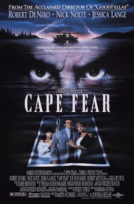 Cape Fear movie poster - Robert De Niro poster, Jessica Lange, Nick Nolte