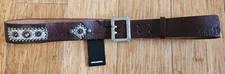 NEW WITH TAGS DSquared2 BROWN Leather Studded Belt 95 western