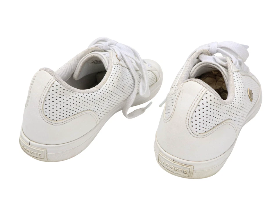 Lacoste Lerond Zapatos Mujer (Eu) 39.5 Zapatillas Bajo Top Redondo Punta Blanco - Imagen 2 de 4