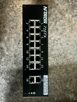 Clean! N-TRON 716TX Managed Industrial Ethernet Switch 16-Port 10-30V