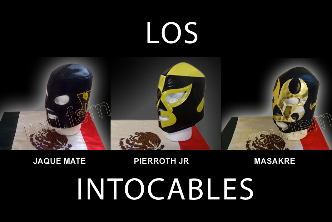 Mexican Luchador Wrestling Mask Los Intocables Pierroth Jr Jaque Mate