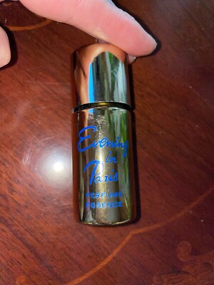 NEW BOURJOIS EVENING IN PARIS PERFUME ESSENCE 0.5 OZ GOLD TONE FLACON