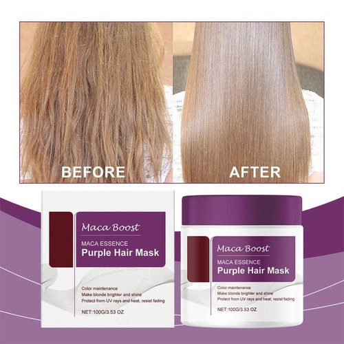 New Karseell Purple Hair Mask Maca Essence Deep Nourish Brighten Hair - Picture 7 of 13