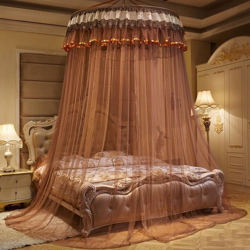 Romantic Bed Canopy Bedcover Curtain Round Dome Mosquito Net Bedding Decor - Picture 11 of 27