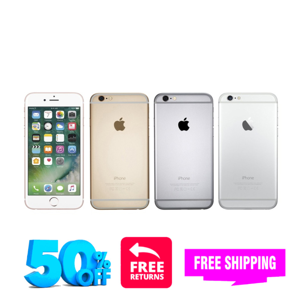 Apple iPhone 6 16GB/128GB Unlocked Verizon - Silver & Space Gray, iOS, LTE