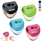 Set of 12 Pencil Sharpeners Double Hole for School Art Office and Home Use