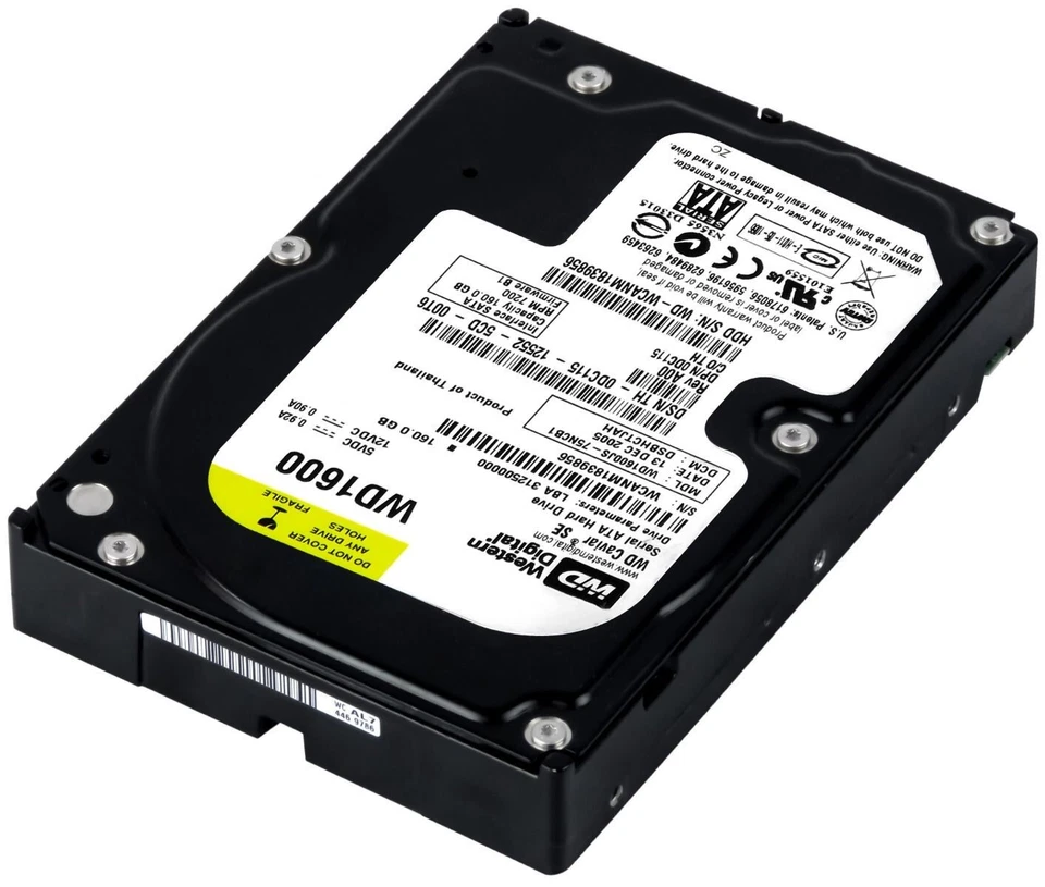 Disk Dell 0DC115 DC115 WD1600JS 160GB 7200U/Min SATA II 8MB 3.5 " Pollici - Immagine 2 di 3